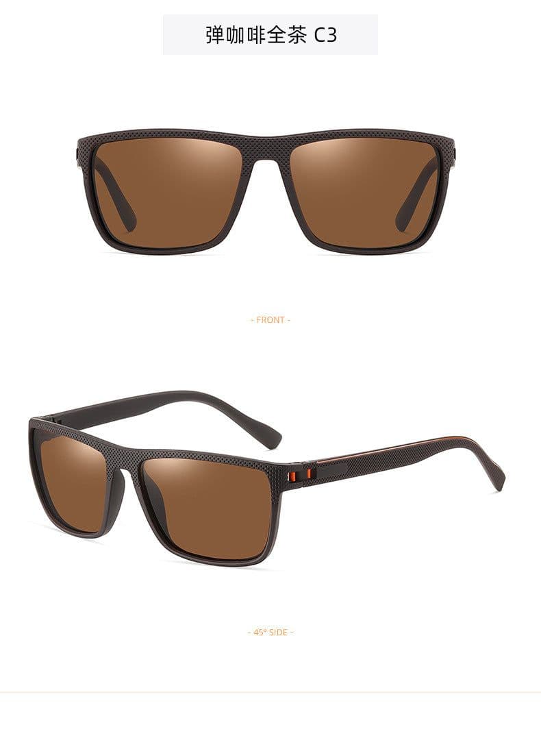 image-Polarized Sunglasses Men's Square Frame UV400 Black