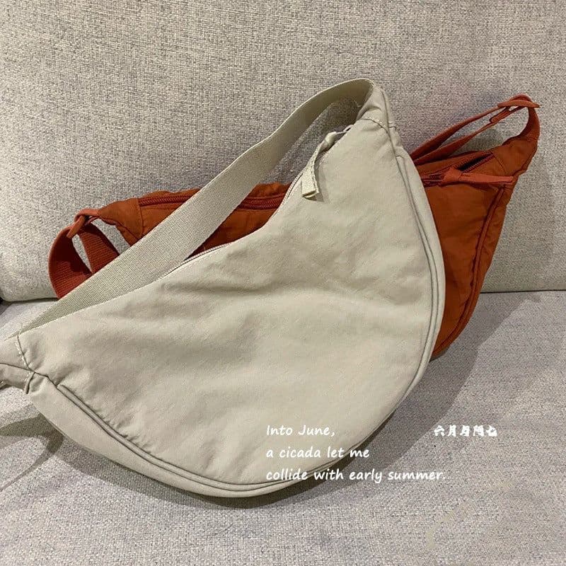 image-Urban Simplicity Nylon Dumpling Bag - Lemon Yellow Crossbody