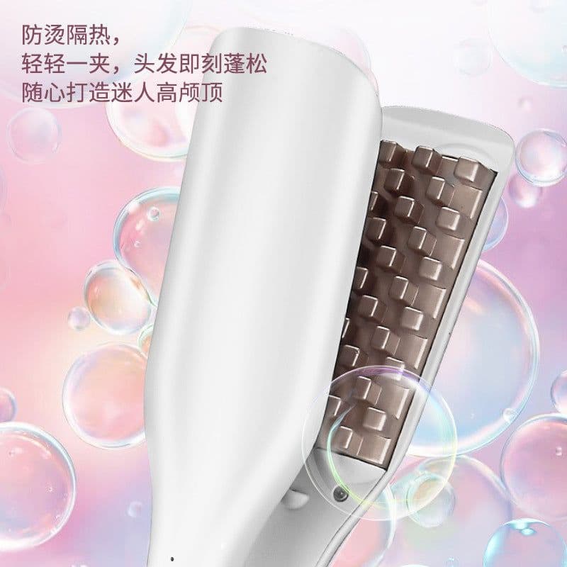 image-Amazon hot sale fluffy corn silk clip 5-speed temperature adjustment lazy wave curling iron female hair root curling iron