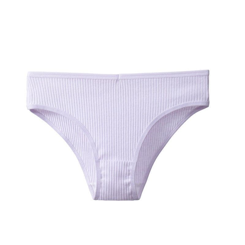 image-Summer breathable skin-friendly sports high elastic stretch ladies briefs cotton comfortable new pure color girls underwear