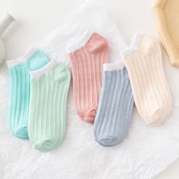 image-Socks women's socks shallow mouth spring and autumn cute Japanese cartoon brown bear summer thin invisible short boat socks women