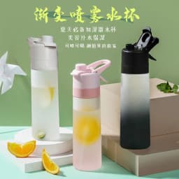 image-Orange Source Water Bottle 650ml - Gray Sports Cup