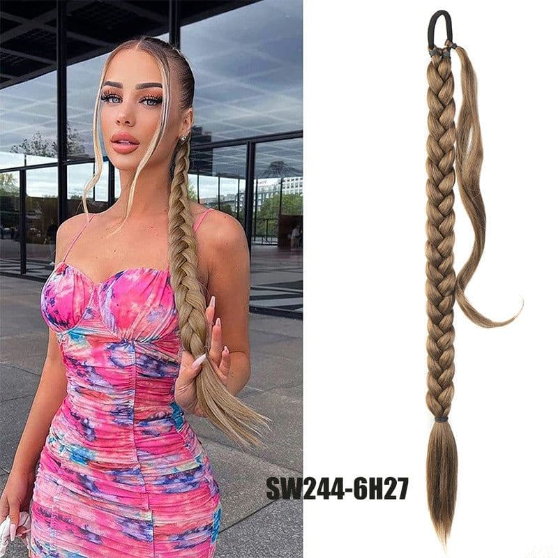 image-Cross Border Wig Ponytail 80cm Protein Silk SW244 Style
