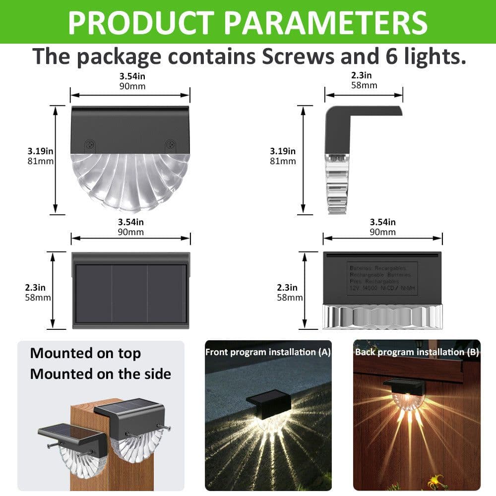 image-LED Solar Wall Light - RGB Colorful Warm White Outdoor