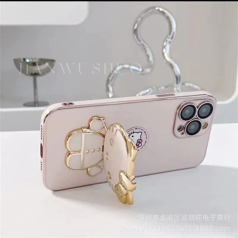 image-iPhone 14/13 Pro Max Cat Makeup Mirror Phone Case - Protective Cover with Lens Film