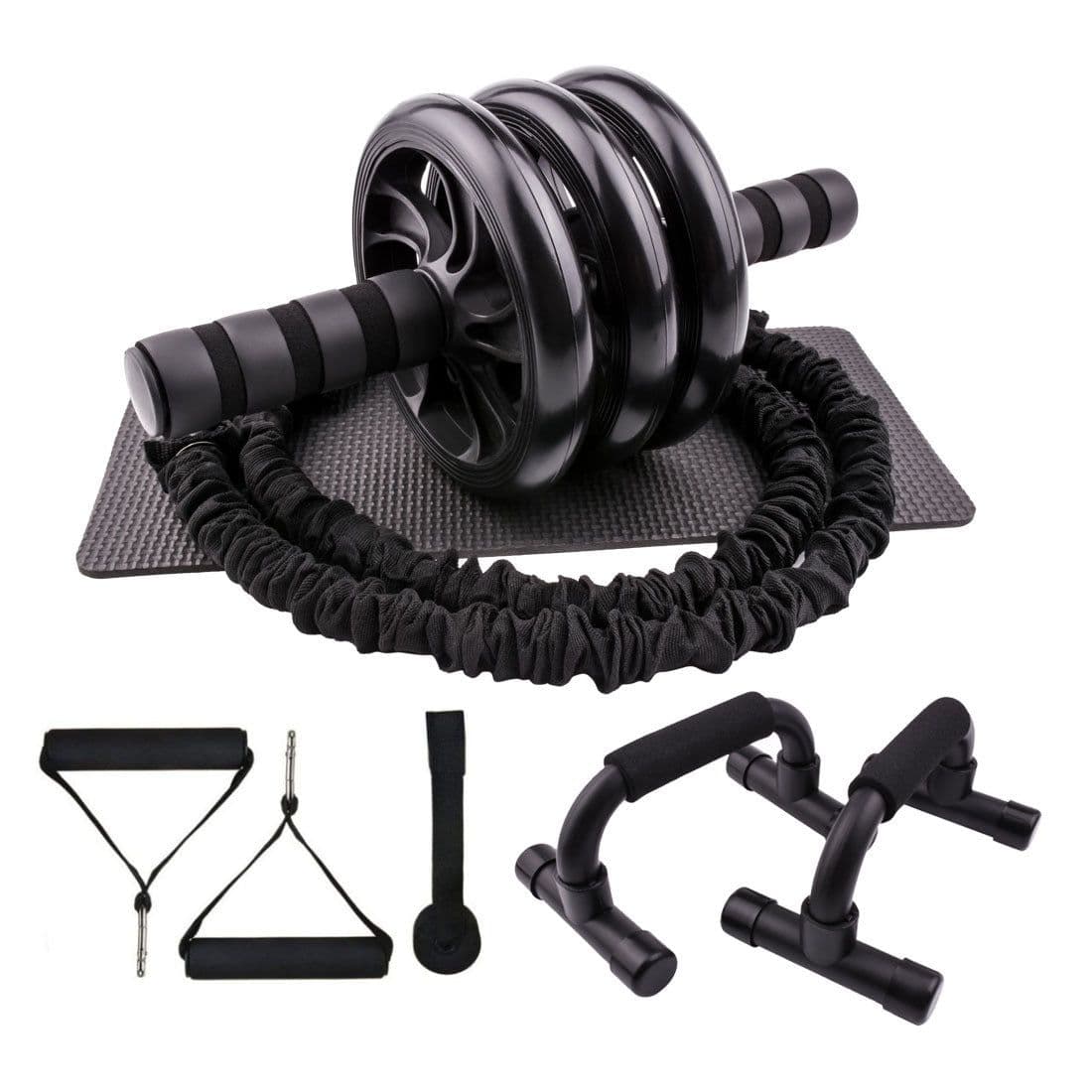 image-LEATOU Ab Wheel 7-Piece Indoor Fitness Equipment Set - LT-TZ32