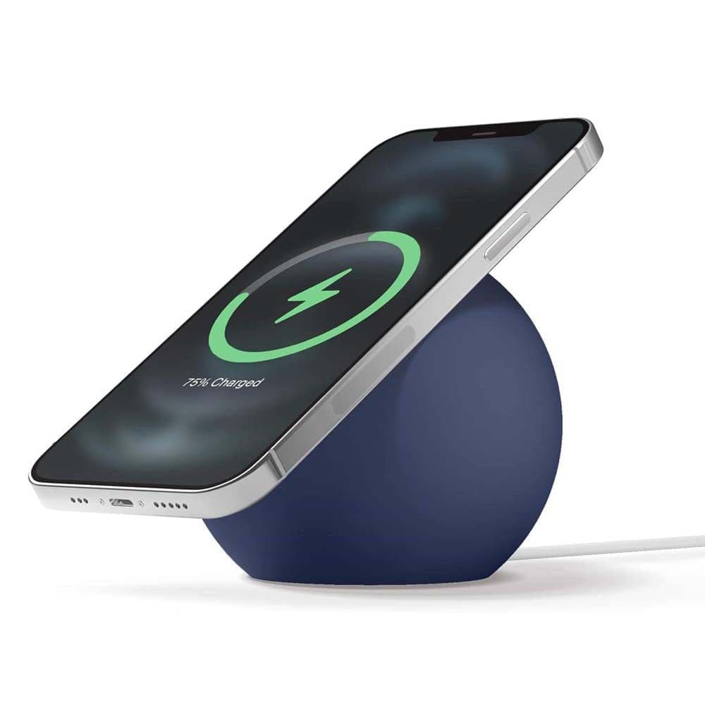 image-MagSafe Silicone Wireless Charging Stand - Grey
