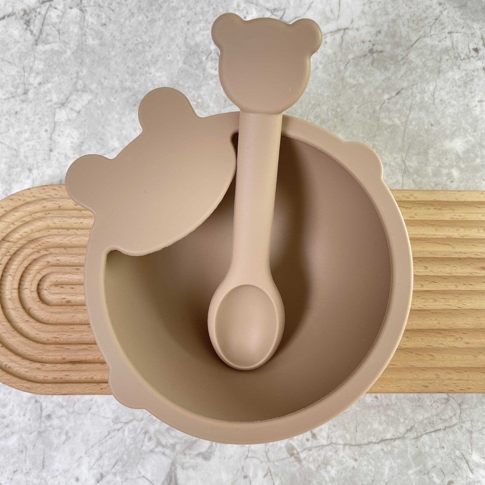 image-Baby Silicone Bowl Set - Fork & Spoon for 12+ Months