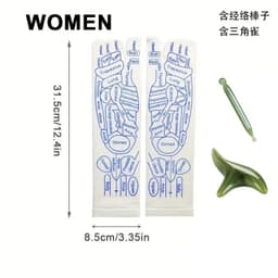 image-Cross-border Warp socks English acupuncture point socks meridian socks Chinese heritage massage socks spot