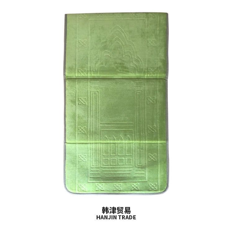 image-Sky Blue Polyester Folding Prayer Mat - 55*145CM Portable