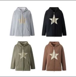image-Women's Casual Sweater - Brown Plus Velvet Star