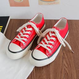image-Triple vulcanization 1970s classic re-engraved low-cut color canvas shoes female students Korean version 2023 spring board shoes