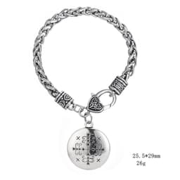 image-Foreign trade fashion hot sale manufacturers wholesale trend personality all-match couple models round card wax rope cross chain alloy necklace