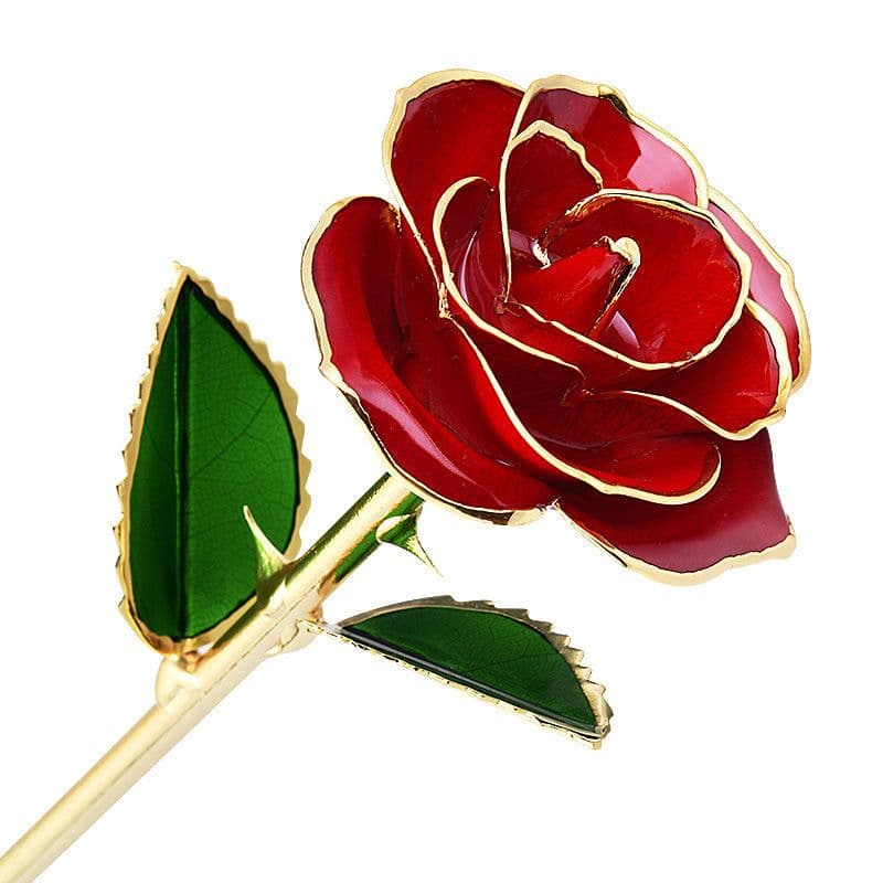 image-24K Gold-Plated Roses Lacquer Flowers