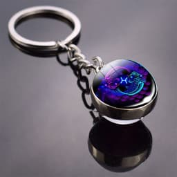 image-Constellation Keychain - Double-sided Glass Ball