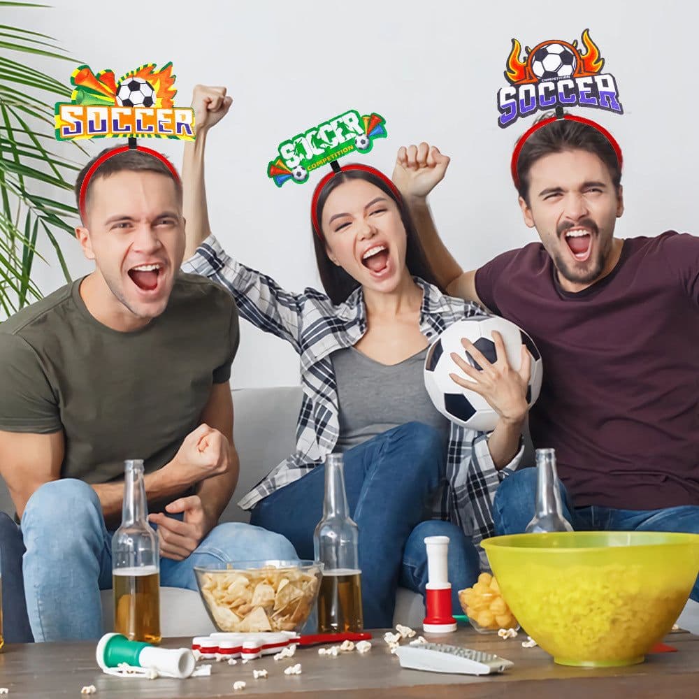 image-Football Headband Party Decoration - Non-woven Fans Cheer Props