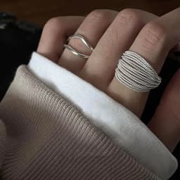 image-Niche Layered Ring - Adjustable Copper Fashion Jewelry