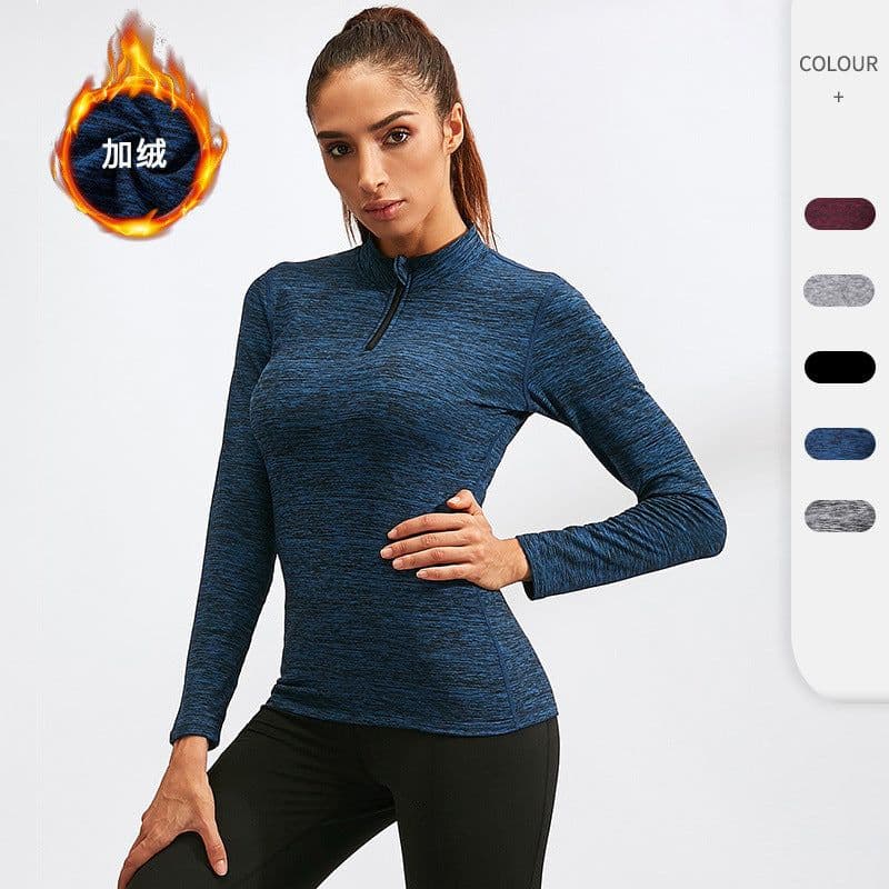 image-Yu Erlian Winter Fleece Yoga Sweater - Hemp Black XXL