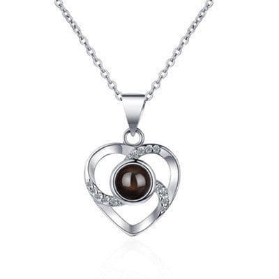 image-925 Sterling Silver Projection Necklace Women