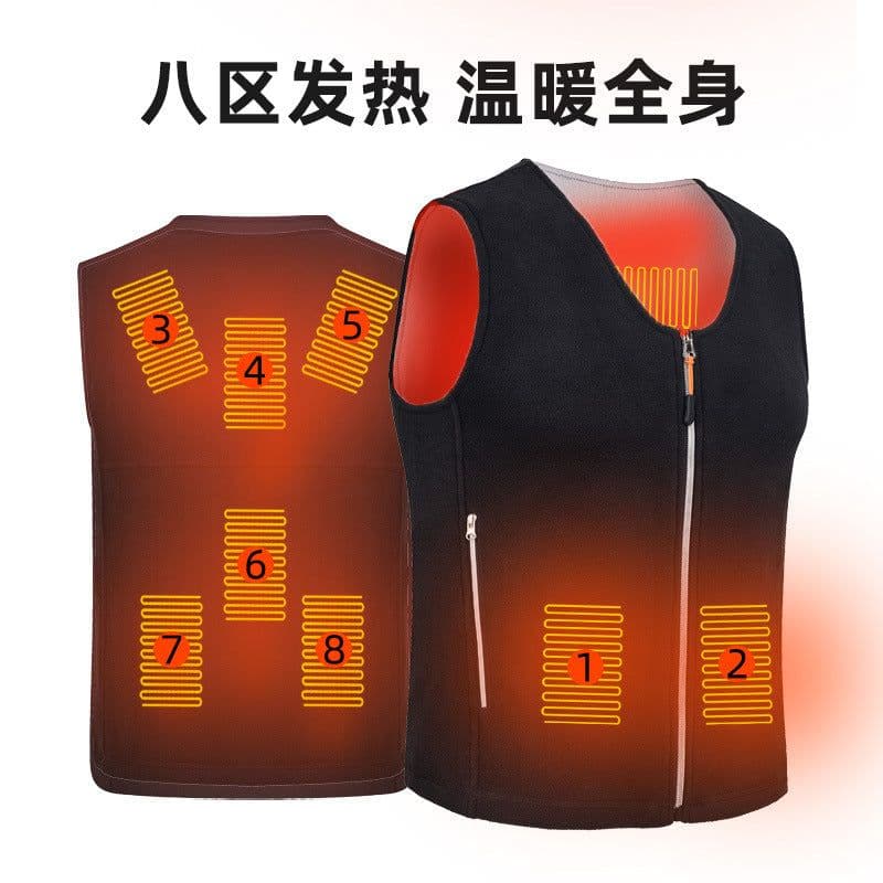 image-Warm Velvet Three-Speed Heating Vest - Men's Polar Fleece, XXXL