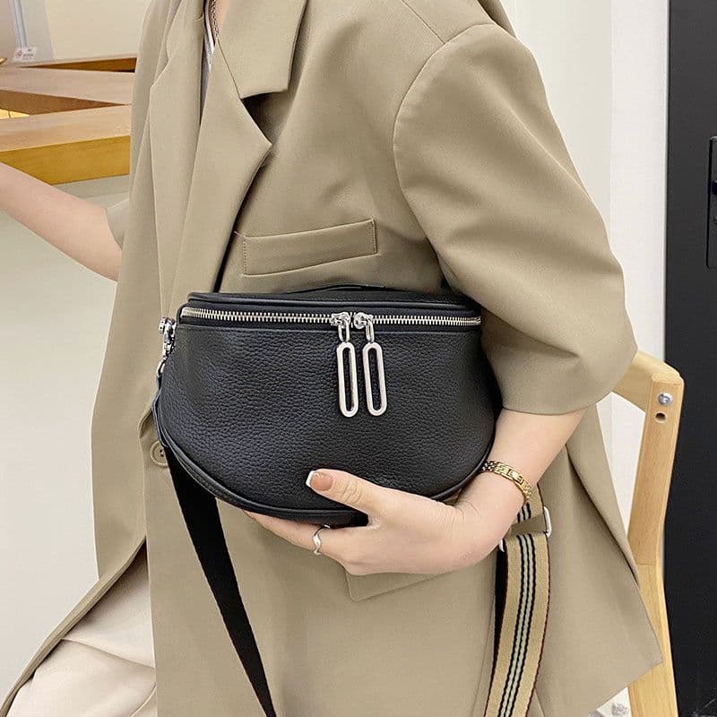 image-Fashion Saddle Bag Women - Light Brown Leather