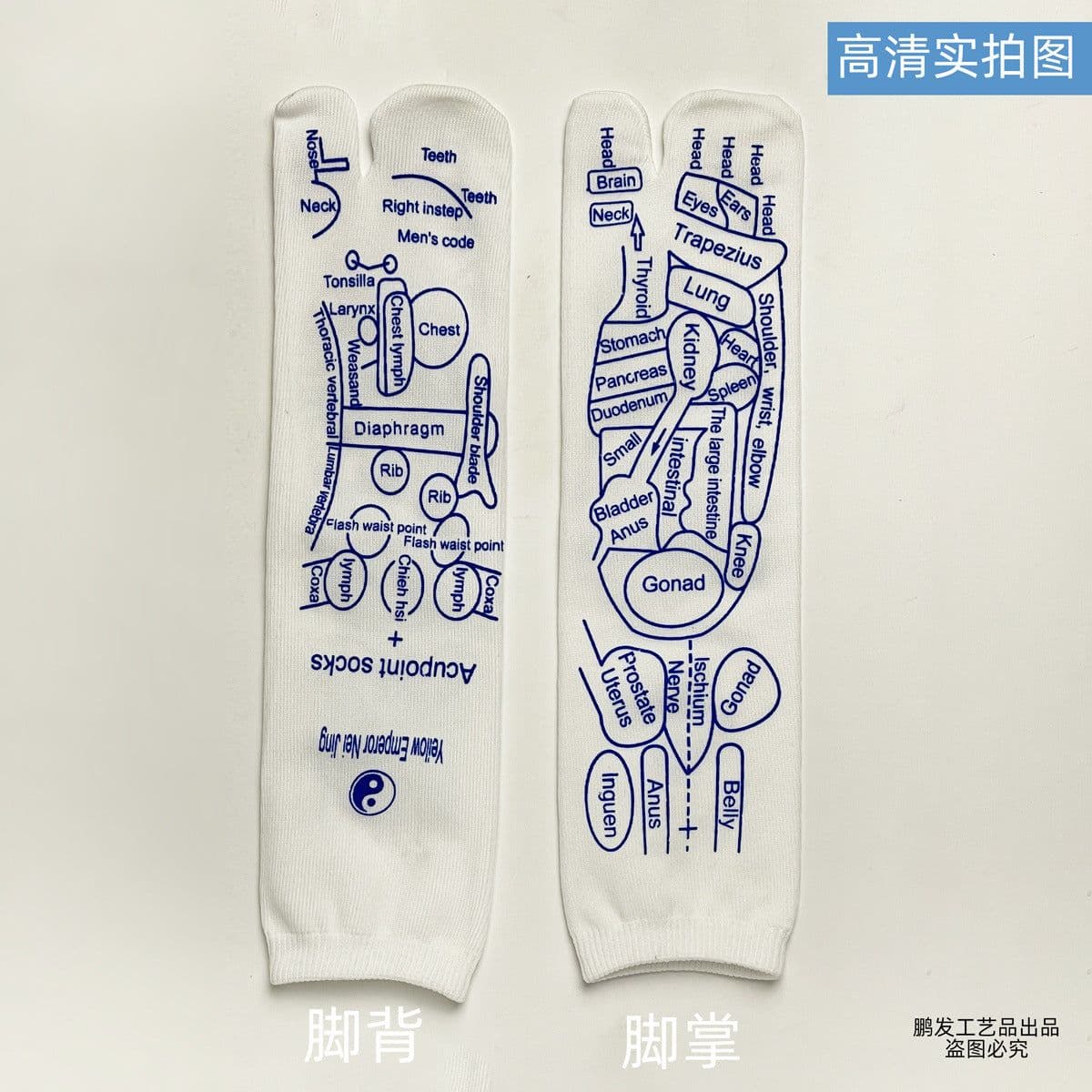 image-Cross-border Warp socks English acupuncture point socks meridian socks Chinese heritage massage socks spot