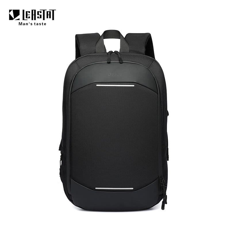 image-LEASTAT 14" Business Backpack - Gray Oxford Expandable