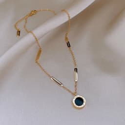 image-Titanium Steel Diamond Necklace - Women's Clavicle Chain