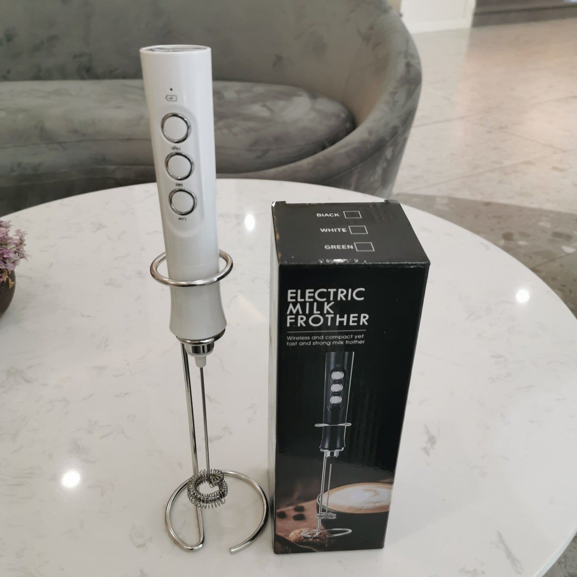 image-USB Rechargeable Handheld Egg Beater Milk Frother Stirrer