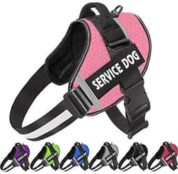 image-Pet Dog Reflective Harness Leash - Pink XXL