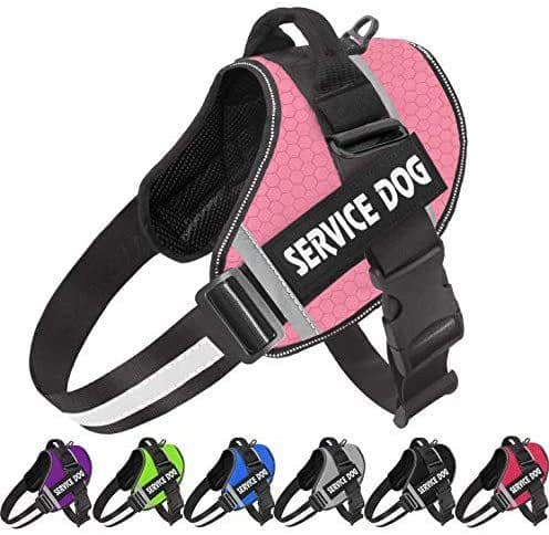image-Pet Dog Reflective Harness Leash - Pink XXL