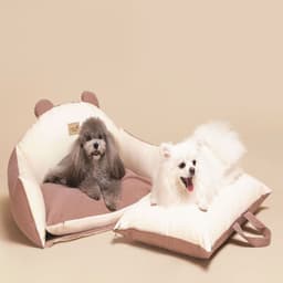 image-Pet Dog and Cat Kennel Safety Seat - Foldable Small/Medium - Dark Gray