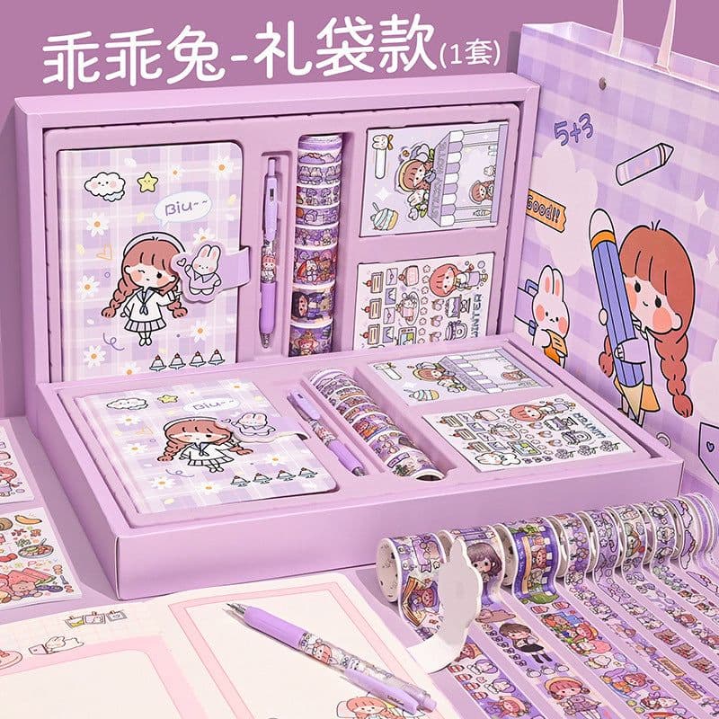 image-Ziyi Japanese Notebook Set - Cute Stickers Tape Gift