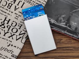 image-QUXIS Metal Card Holder Box - Silver Q23