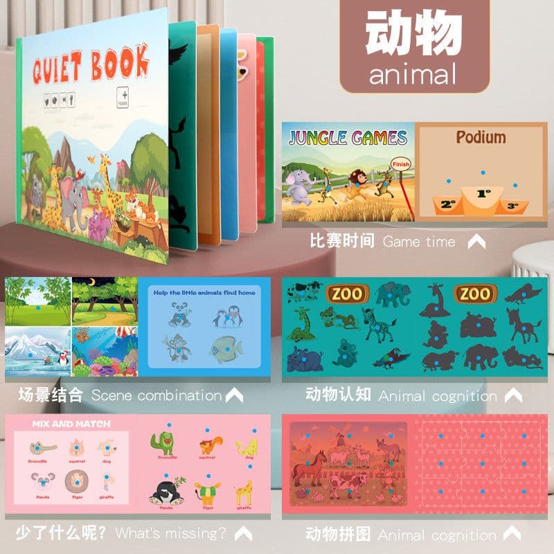 image-Children's Sticker Book - Quiet Paste Montessori