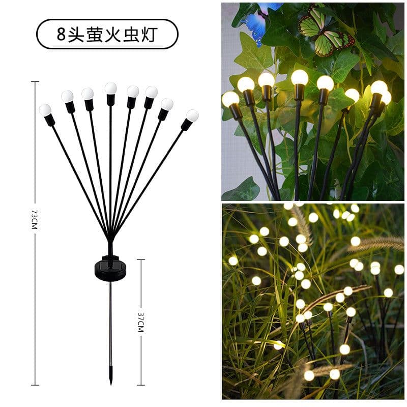 image-Cross-border solar lawn lamp garden lamp LED wind-driven firefly ground plug lamp garden decoration festival lamp swing