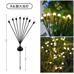 image-Cross-border solar lawn lamp garden lamp LED wind-driven firefly ground plug lamp garden decoration festival lamp swing