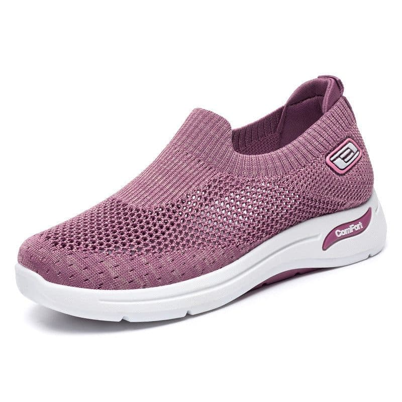 image-Jin Shiyuan Women's Casual Mesh Shoes - Pink Lace Up