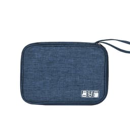 image-Cross-border cation charger storage bag Portable data cable mobile phone storage bag Waterproof three-layer digital bag