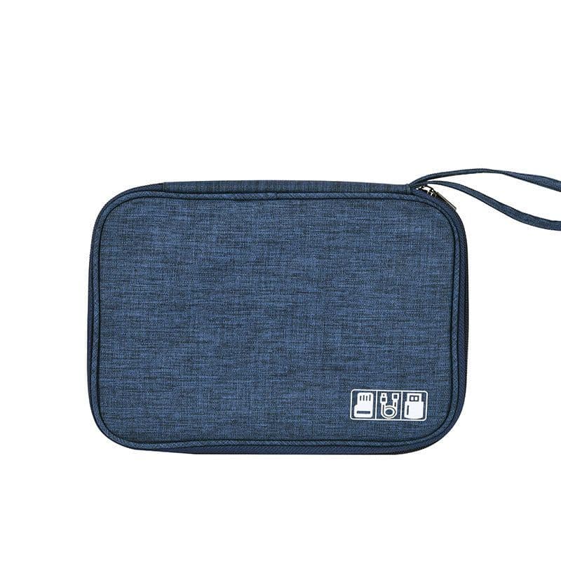 image-Cross-border cation charger storage bag Portable data cable mobile phone storage bag Waterproof three-layer digital bag