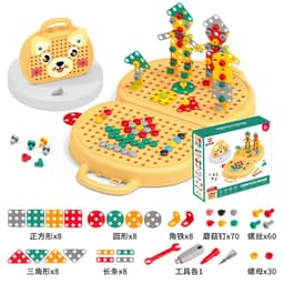 image-Baby Puzzle Toolbox Electric Screwdriver Toy Set