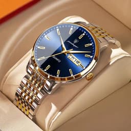 image-Poedagar P832 Men's Ultra-Thin Quartz Watch 6mm Waterproof 50m