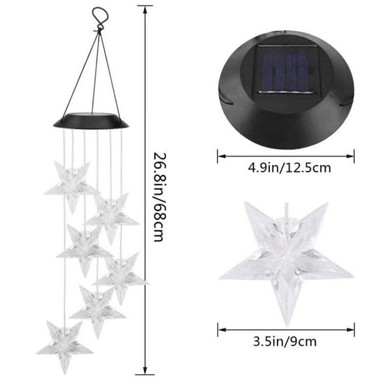 image-Solar Star Wind Chime Light - LED IP65
