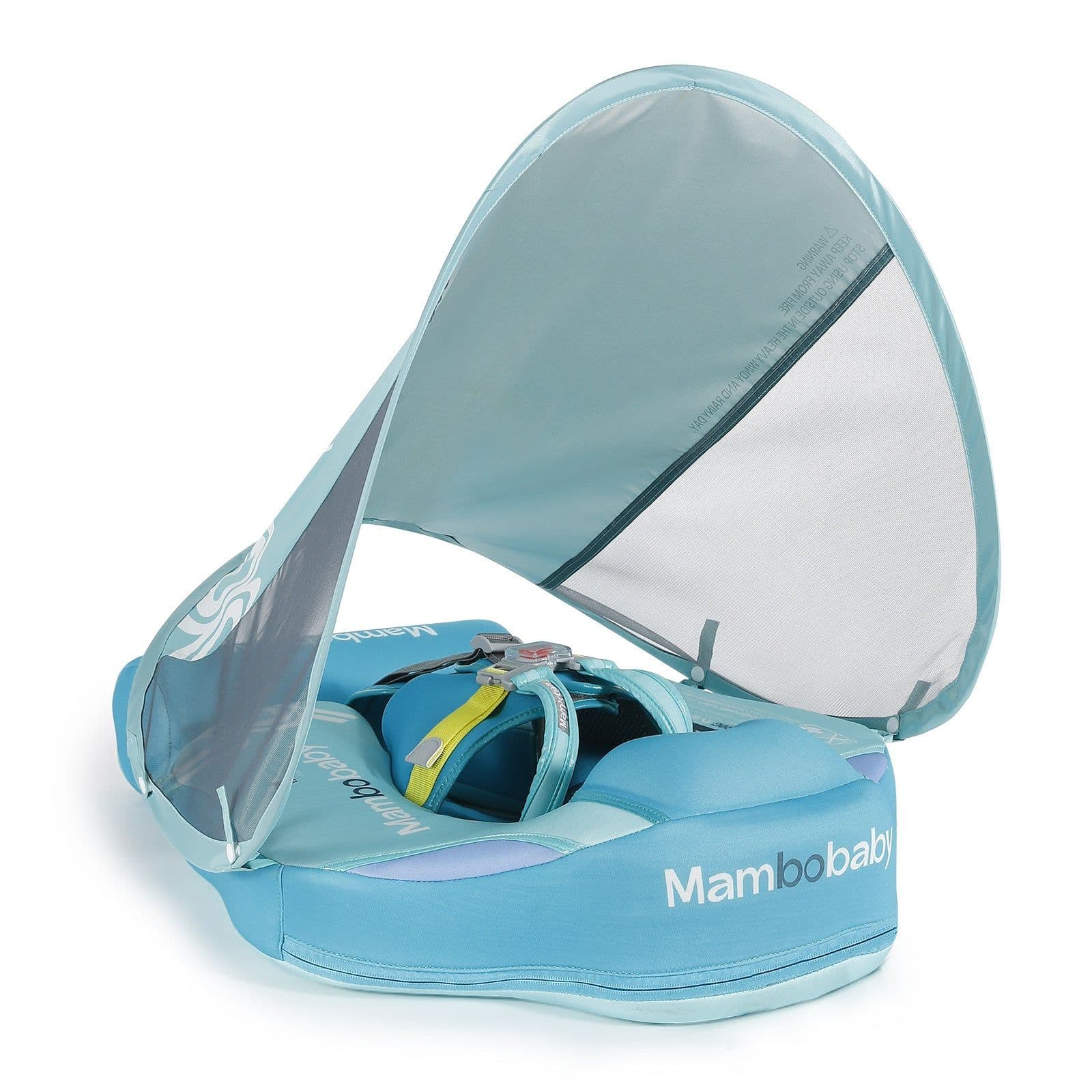 image-mambobaby baby free inflatable lap ring with awning swimming ring swimming floating ring swimming ring cross-border explosive style