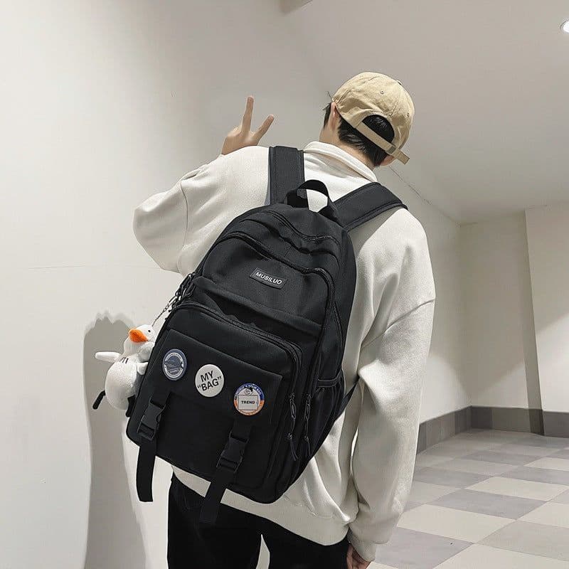 image-Klein Blue Nylon Backpack - Water Resistant School Bag
