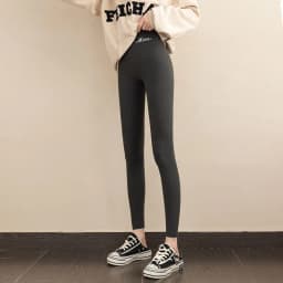 image-Women's Fleece Leggings - Dark Coffee Cropped XL
