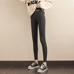 image-Women's Velvet Fleece Leggings - Dark Coffee XL Warm