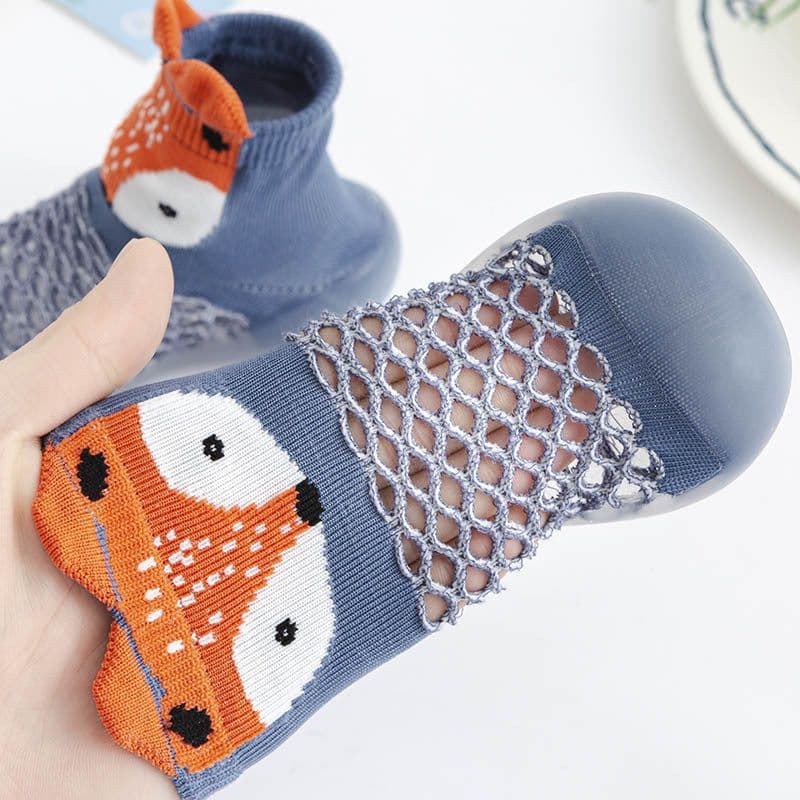 image-Summer Toddler Mesh Animal Socks - Light Blue Elephant 26/27