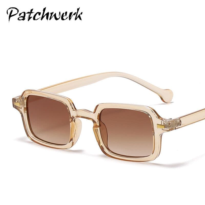image-PATCHWERK Square Sunglasses - Black Grey Polarized