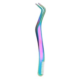 image-Stainless Steel Eyelash Tweezers with Comb